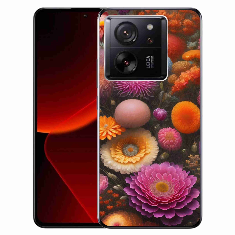 Gélový kryt mmCase na Xiaomi 13T/13T Pro - kvetinová kompozícia