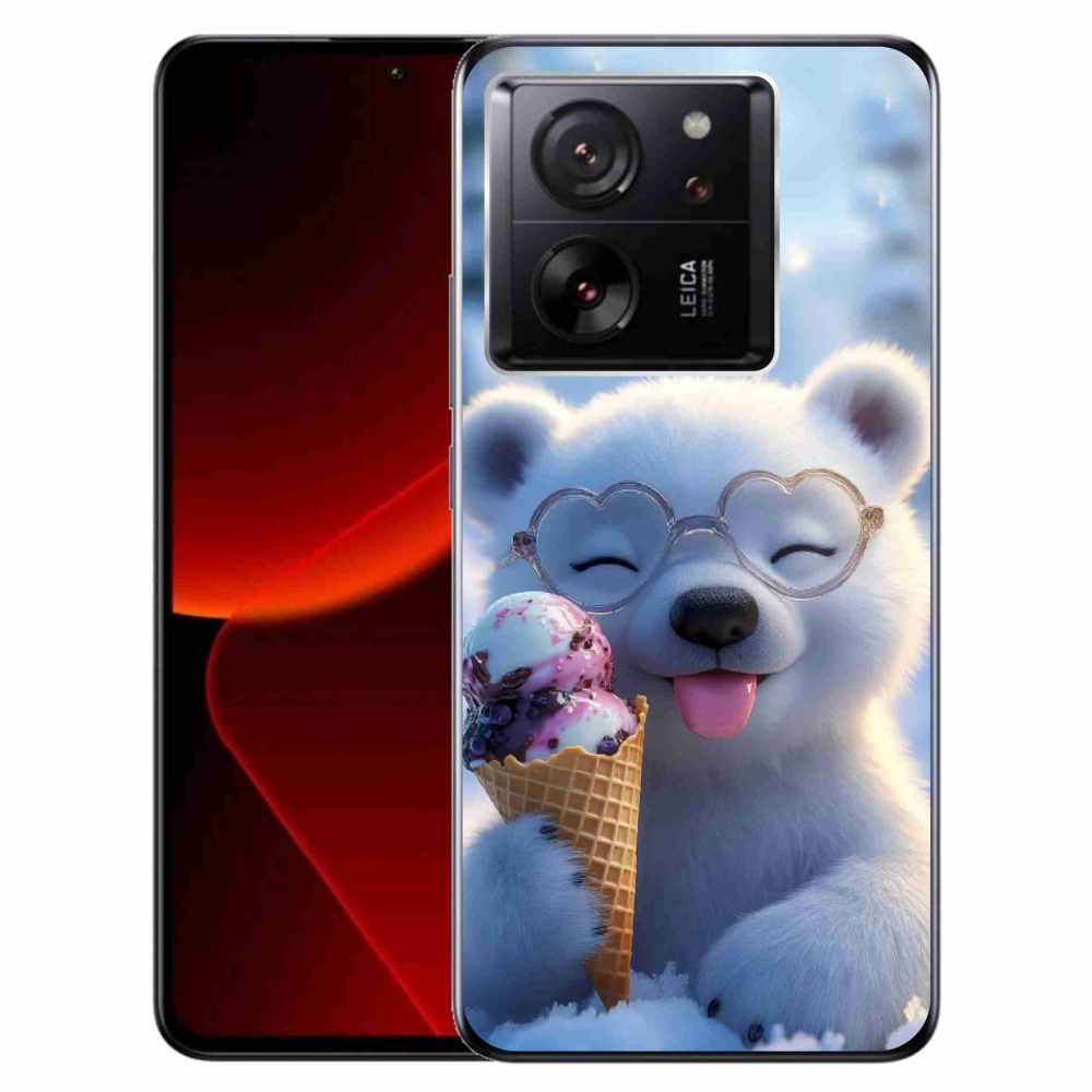 Gélový kryt mmCase na Xiaomi 13T/13T Pro - medvedík so zmrzlinou
