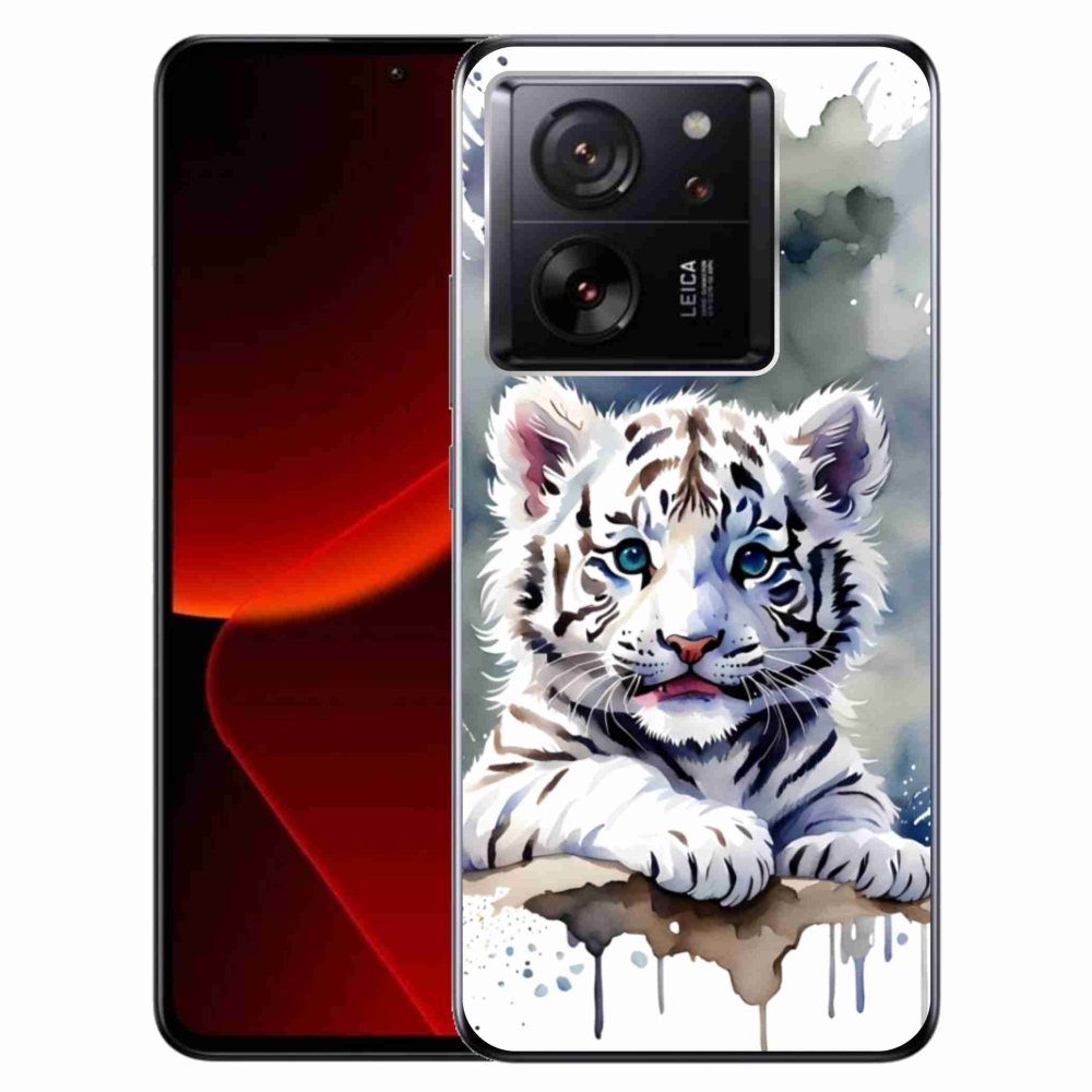 Gélový kryt mmCase na Xiaomi 13T/13T Pro - mláďa bieleho tigra