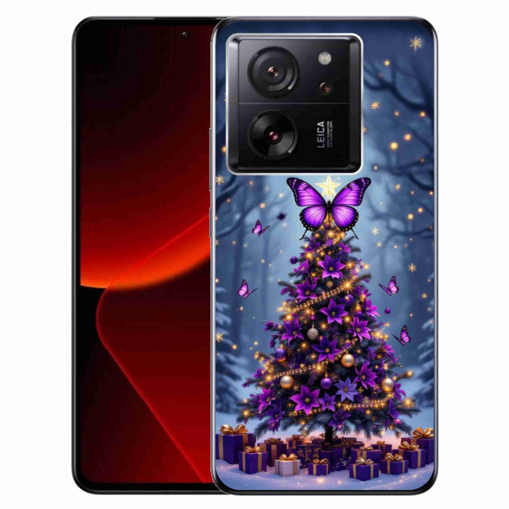Gélový kryt mmCase na Xiaomi 13T/13T Pro - motýlí vianočný stromček