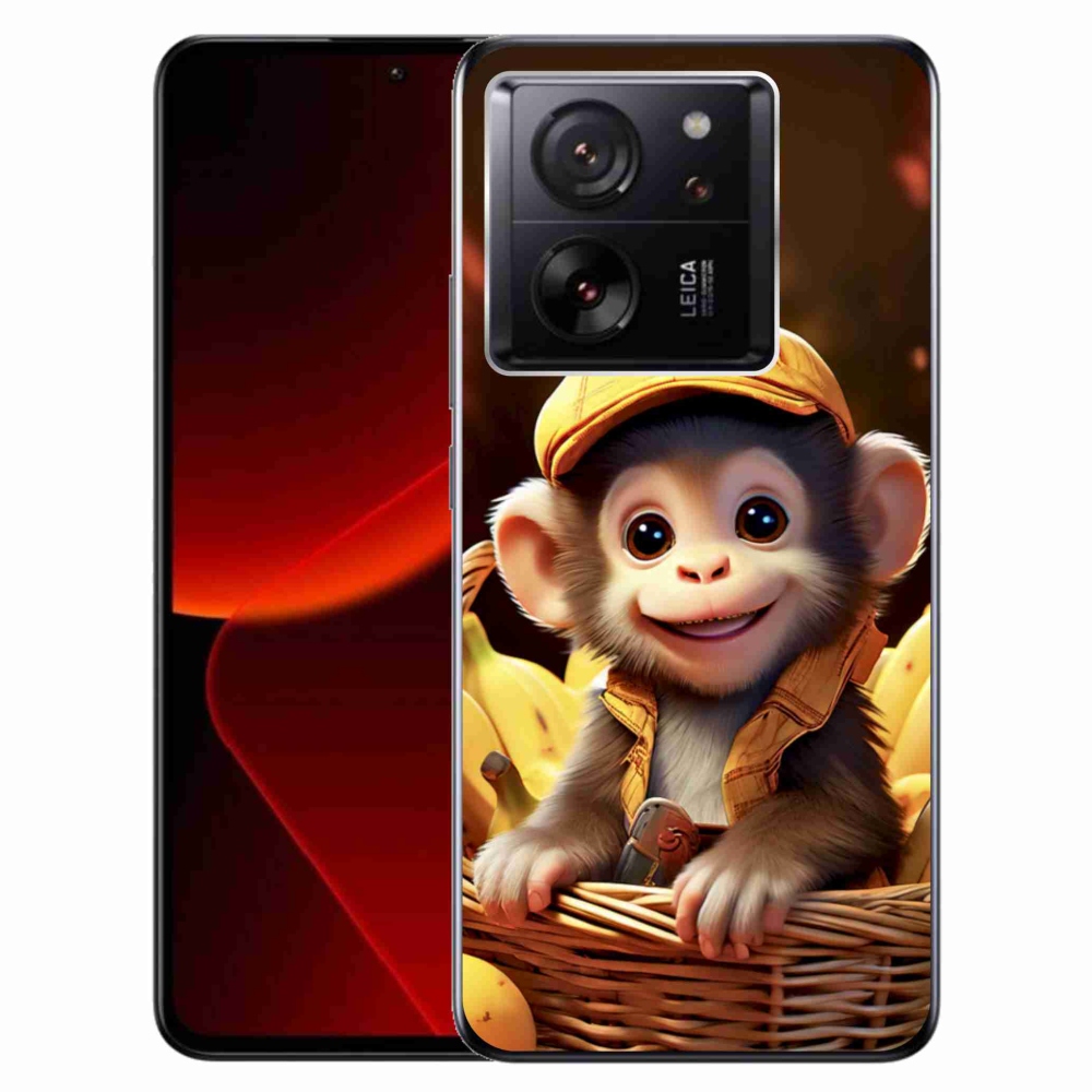 Gélový kryt mmCase na Xiaomi 13T/13T Pro - opice v košíku