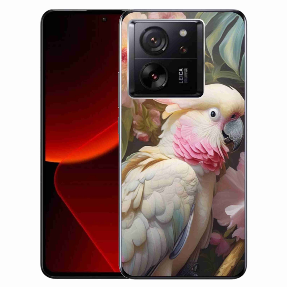 Gélový kryt mmCase na Xiaomi 13T/13T Pro - papagáj kakadu ružový 2