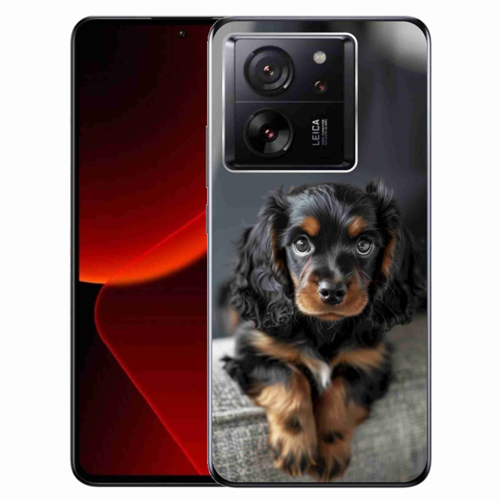 Gélový kryt mmCase na Xiaomi 13T/13T Pro - roztomilý dlhosrstý jazvečík