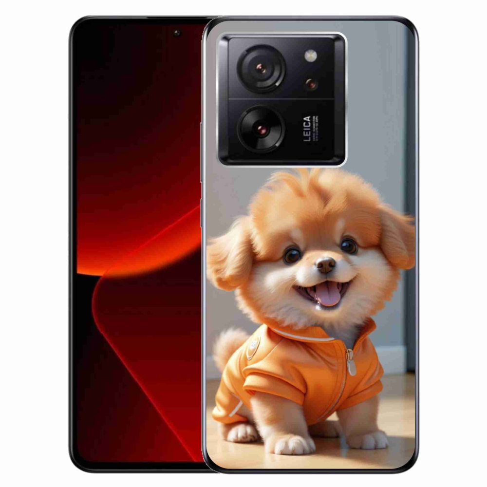 Gélový kryt mmCase na Xiaomi 13T/13T Pro - roztomilý pomeranian v mikine