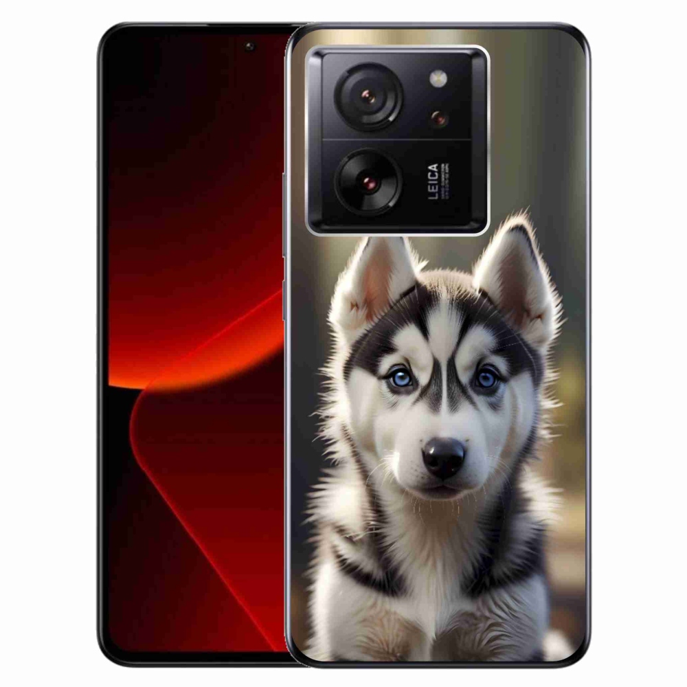 Gélový kryt mmCase na Xiaomi 13T/13T Pro - roztomilý sibírsky husky