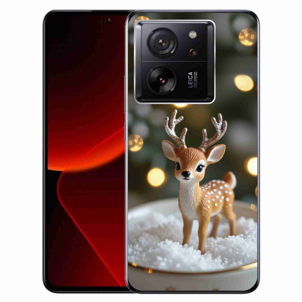 Gélový kryt mmCase na Xiaomi 13T/13T Pro - roztomilý vianočný jeleň