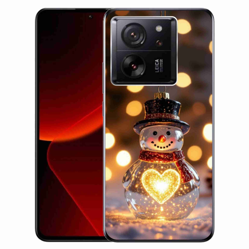 Gélový kryt mmCase na Xiaomi 13T/13T Pro - svietiaci vianočný snehuliak