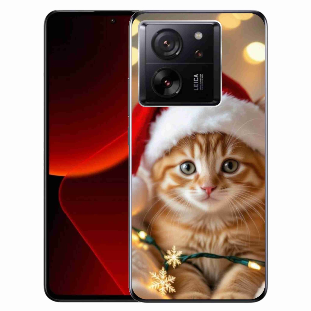 Gélový kryt mmCase na Xiaomi 13T/13T Pro - vianočné mačiatko