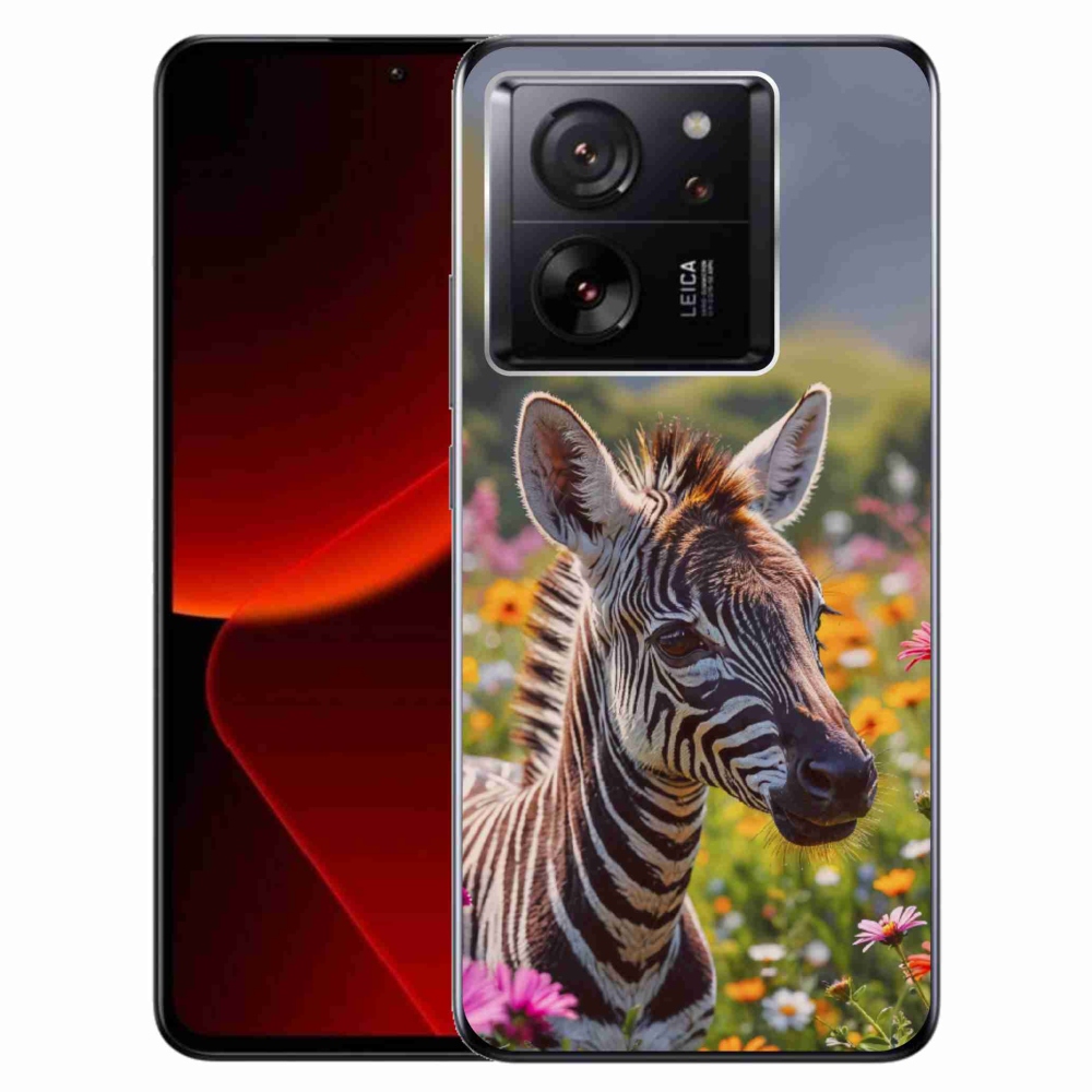 Gélový kryt mmCase na Xiaomi 13T/13T Pro - zebra na lúke