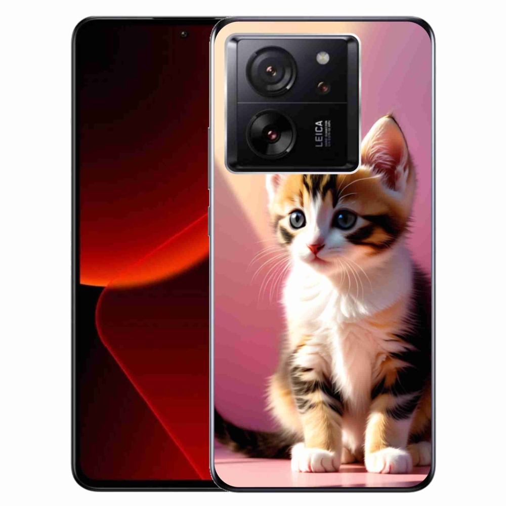 Gélový kryt mmCase na Xiaomi 13T/13T Pro - zvedavé mačiatko 2