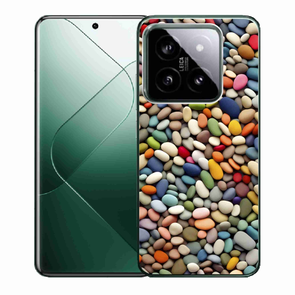 Gélový kryt mmCase na Xiaomi 14 - farebné kamienky 2