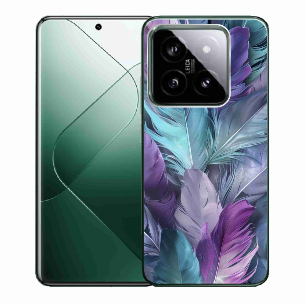 Gélový kryt mmCase na Xiaomi 14 - farebné perie 2