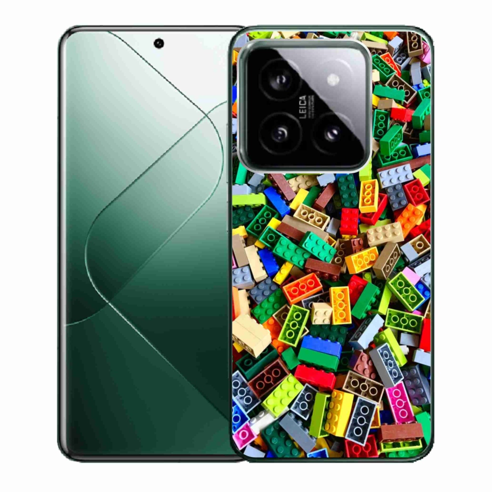 Gélový kryt mmCase na Xiaomi 14 - farebné stavebné kocky