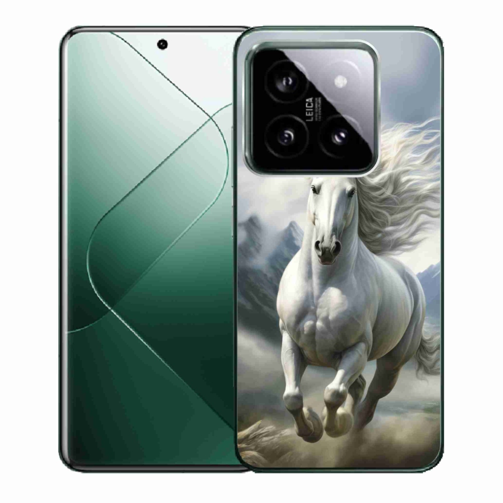 Gélový kryt mmCase na Xiaomi 14 - bežiaci biely kôň 3