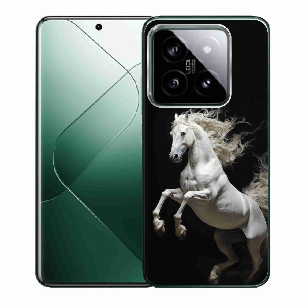 Gélový kryt mmCase na Xiaomi 14 - biely kôň 4