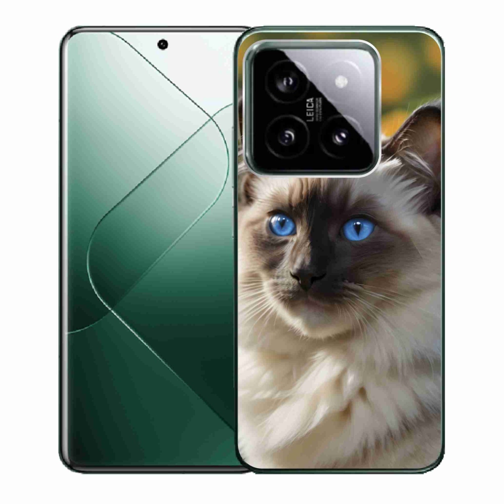 Gélový kryt mmCase na Xiaomi 14 - biely ragdoll