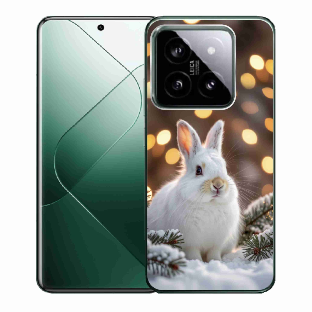 Gélový kryt mmCase na Xiaomi 14 - biely zajac