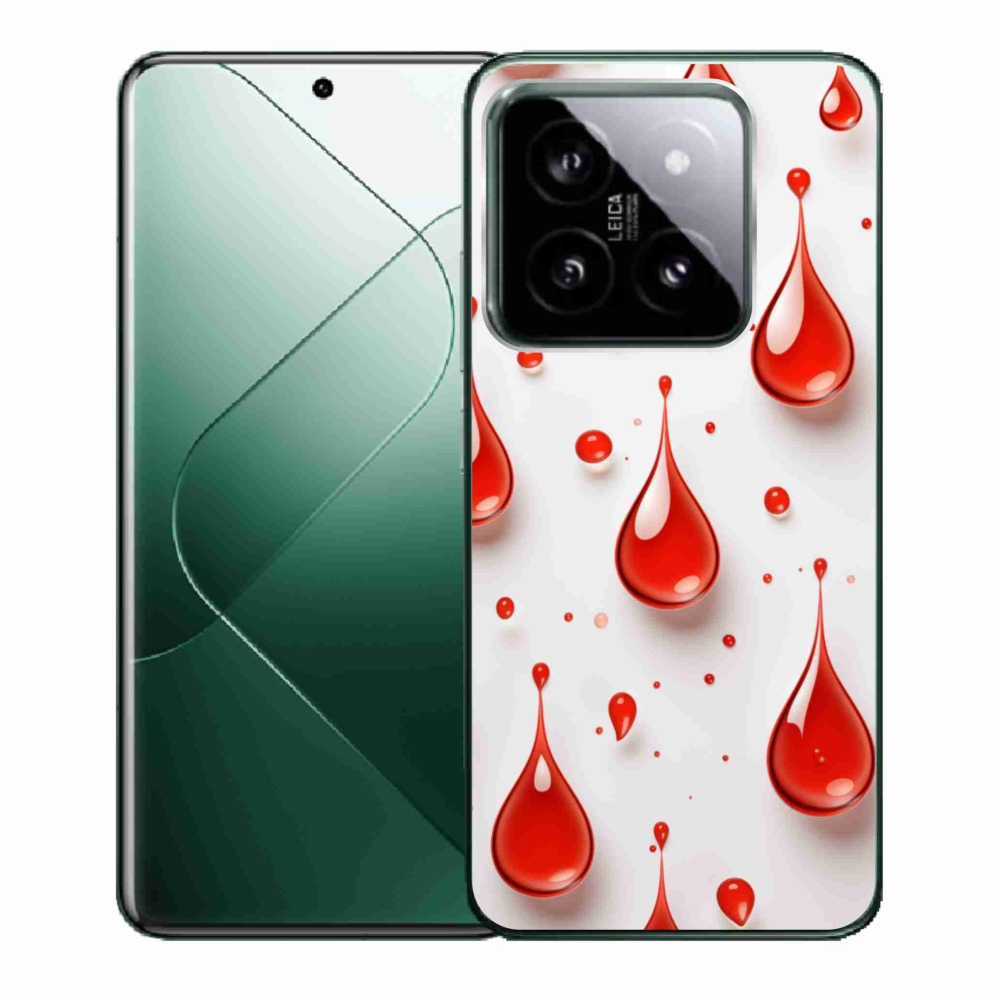 Gélový kryt mmCase na Xiaomi 14 - červené kvapky