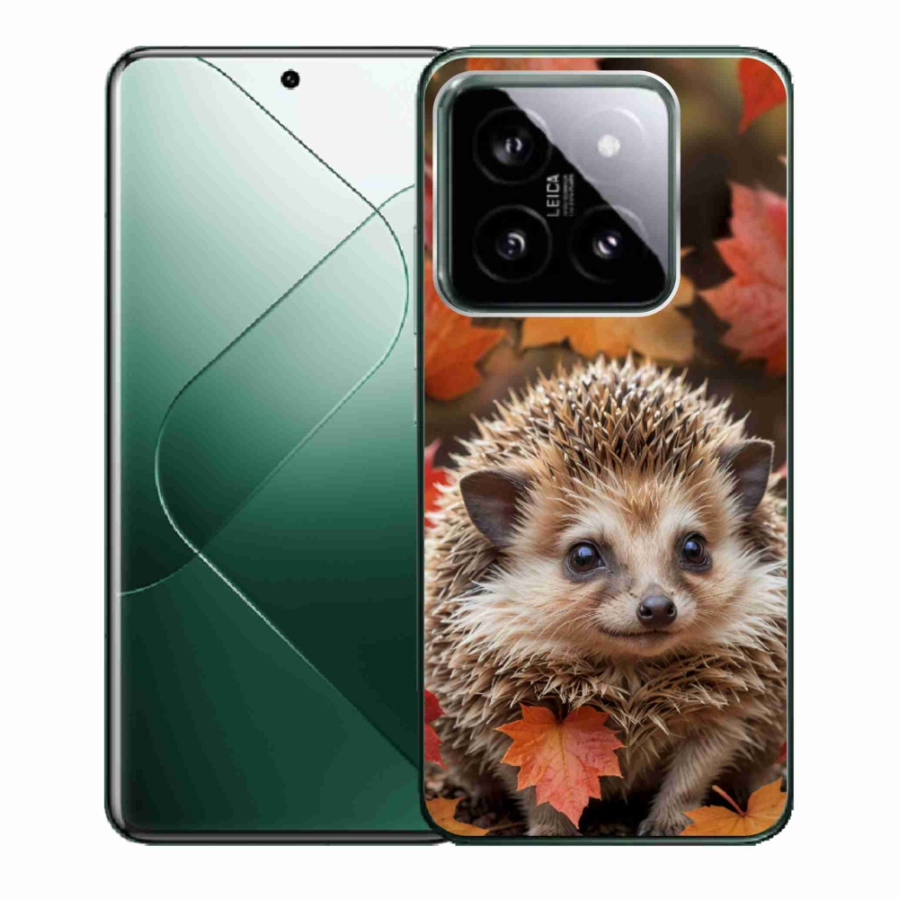 Gélový kryt mmCase na Xiaomi 14 - ježko v lístia