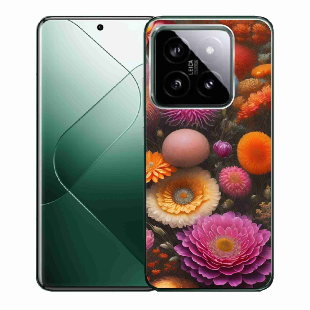 Gélový kryt mmCase na Xiaomi 14 - kvetinová kompozícia
