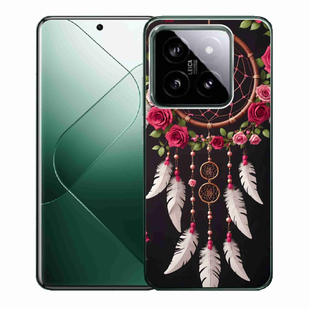 Gélový kryt mmCase na Xiaomi 14 - lapač snov s ružami