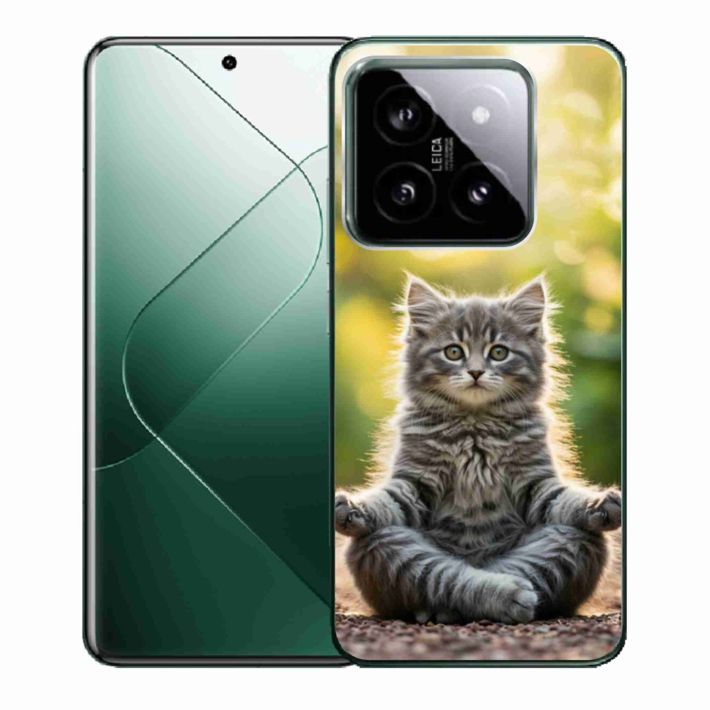 Gélový kryt mmCase na Xiaomi 14 - meditujúce mačiatko