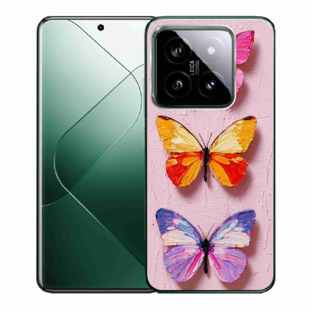 Gélový kryt mmCase na Xiaomi 14 - motýlia trojica