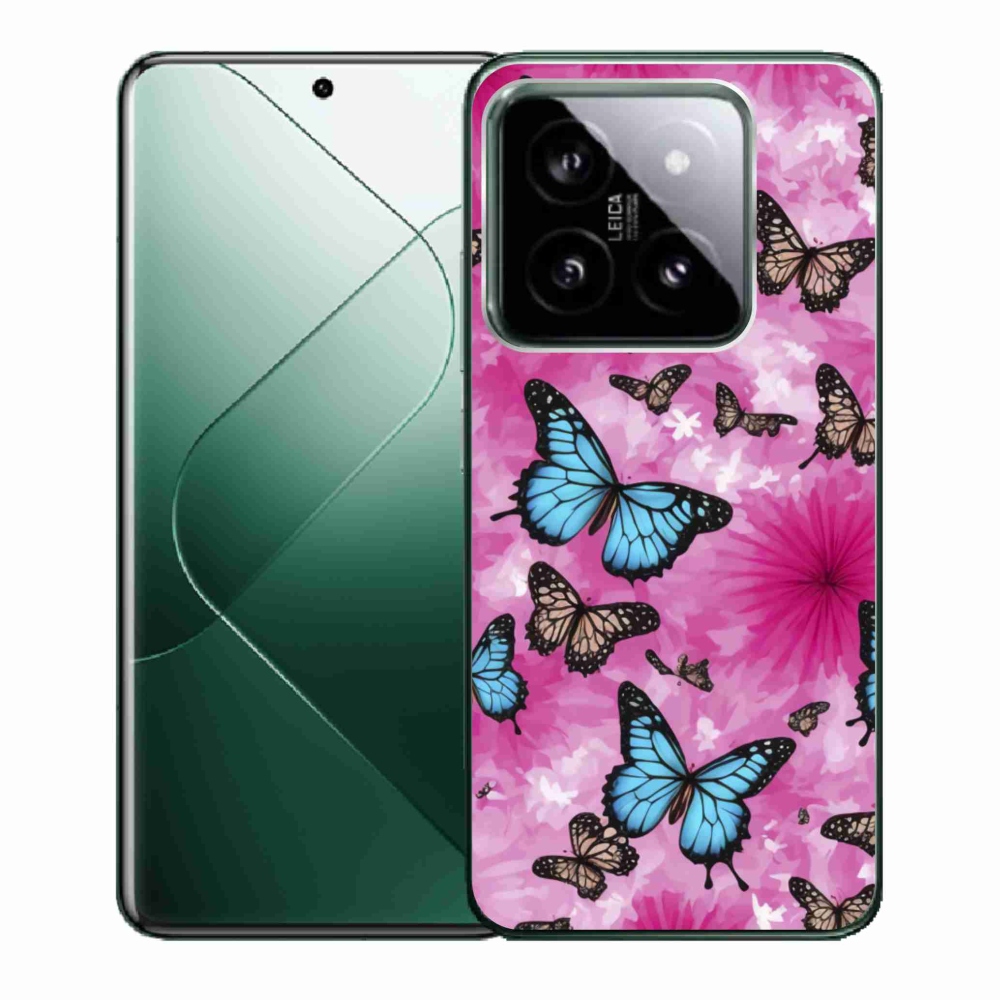 Gélový kryt mmCase na Xiaomi 14 - motýlia záhrada