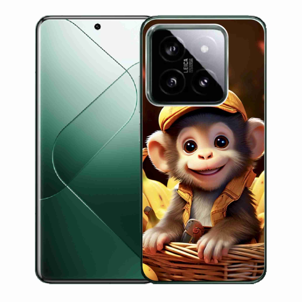 Gélový kryt mmCase na Xiaomi 14 - opice v košíku