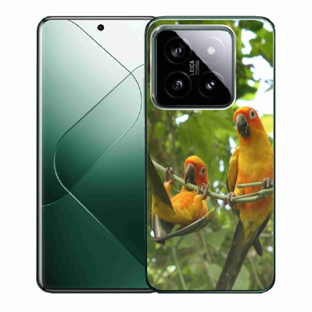 Gélový kryt mmCase na Xiaomi 14 - papagáje aratingy
