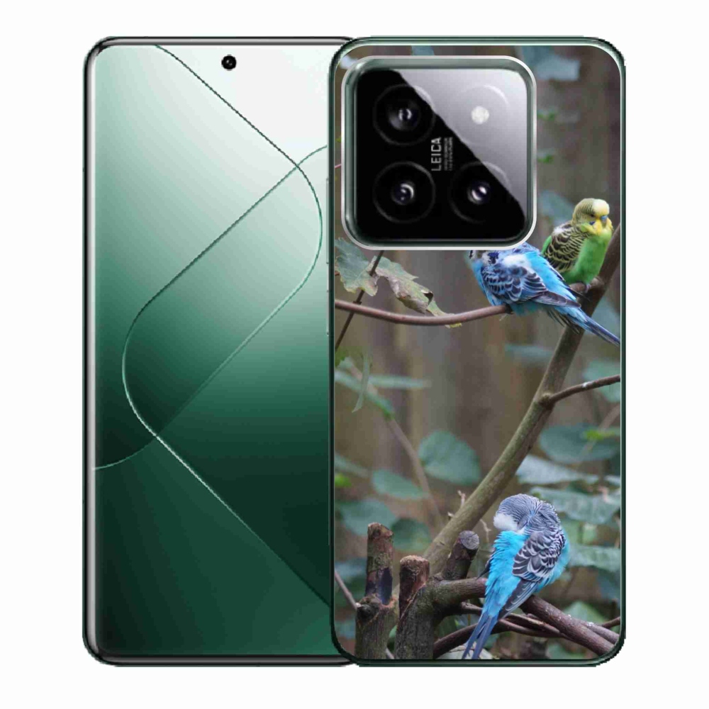 Gélový kryt mmCase na Xiaomi 14 - papagáje na vetve
