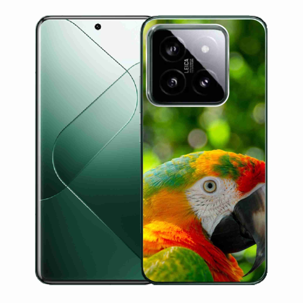 Gélový kryt mmCase na Xiaomi 14 - papagáj ara 3