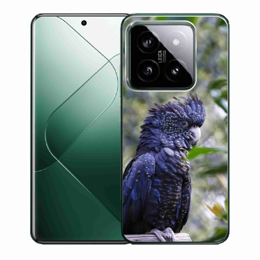 Gélový kryt mmCase na Xiaomi 14 - papagáj kakadu čierny