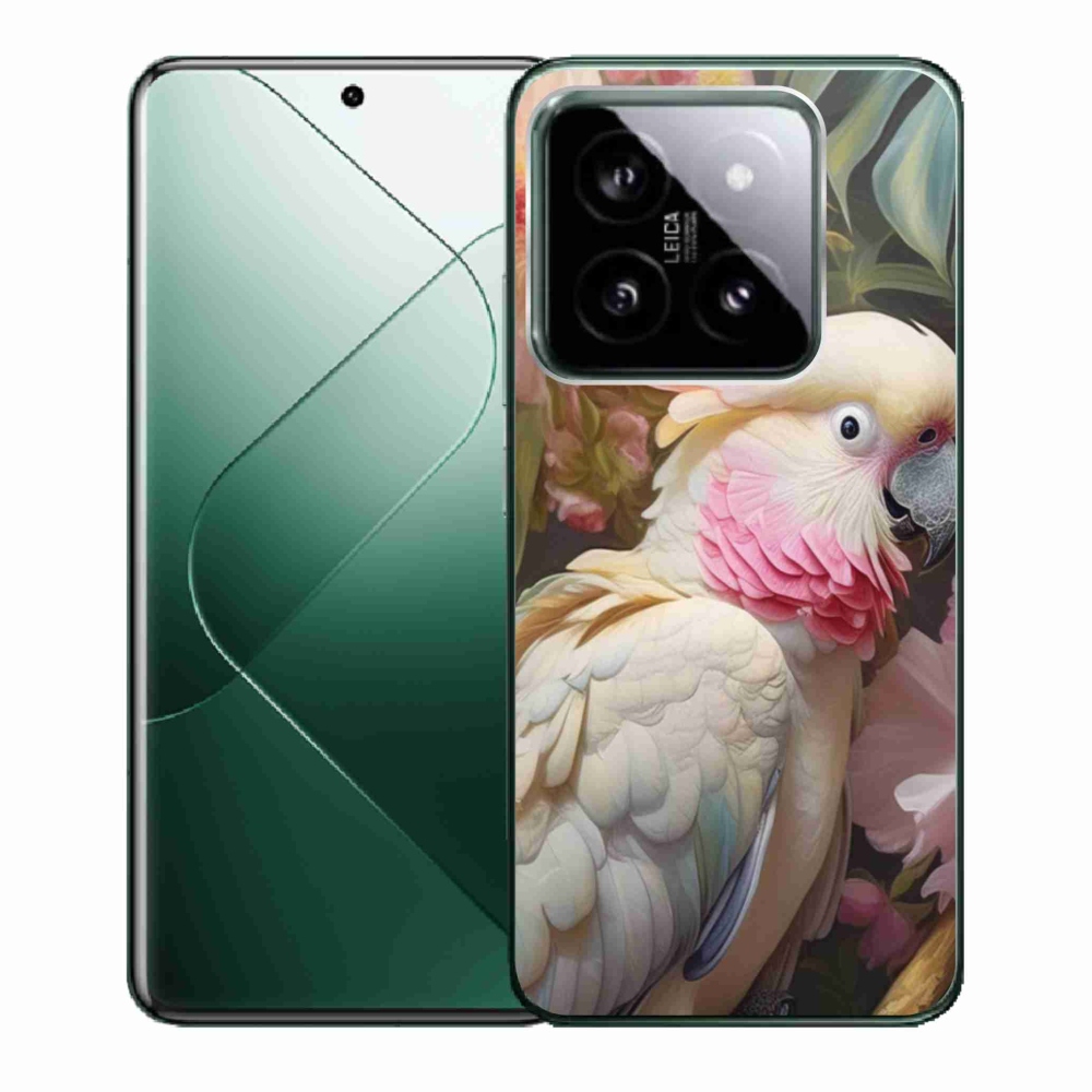 Gélový kryt mmCase na Xiaomi 14 - papagáj kakadu ružový 2