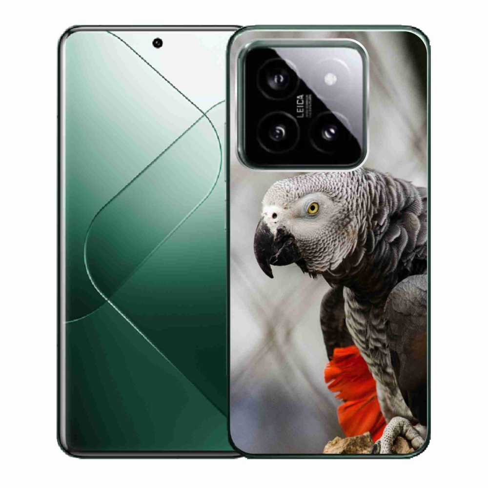 Gélový kryt mmCase na Xiaomi 14 - papagáj žako 3