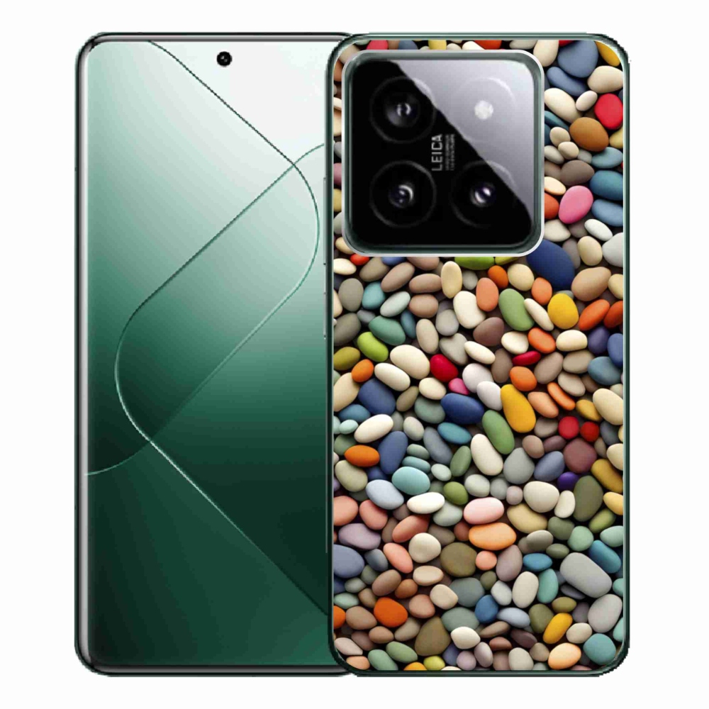 Gélový kryt mmCase na Xiaomi 14 Pro - farebné kamienky 2