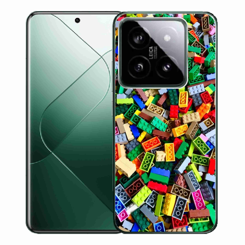 Gélový kryt mmCase na Xiaomi 14 Pro - farebné stavebné kocky