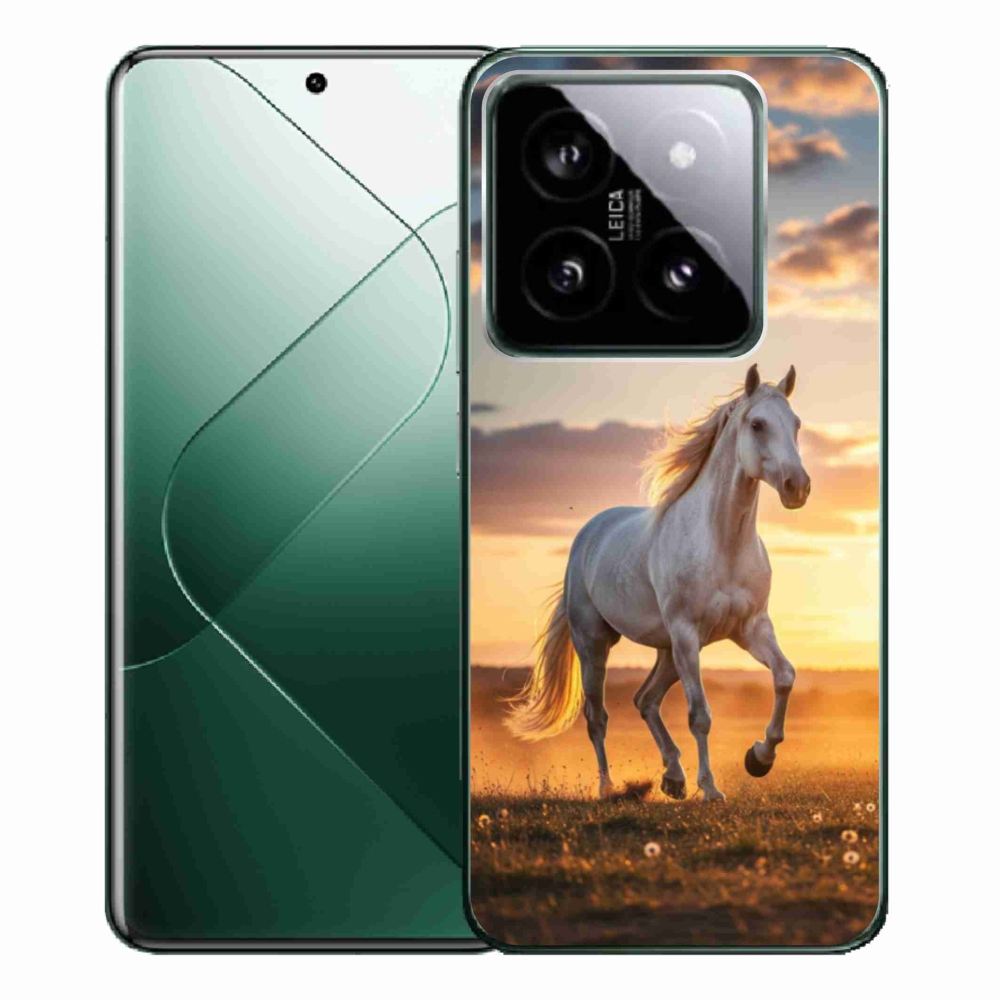 Gélový kryt mmCase na Xiaomi 14 Pro - bežiaci biely kôň 2