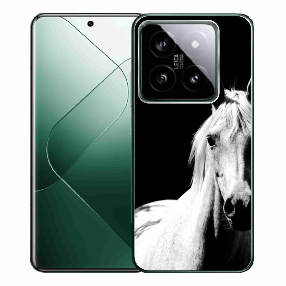 Gélový kryt mmCase na Xiaomi 14 Pro - biely kôň 5