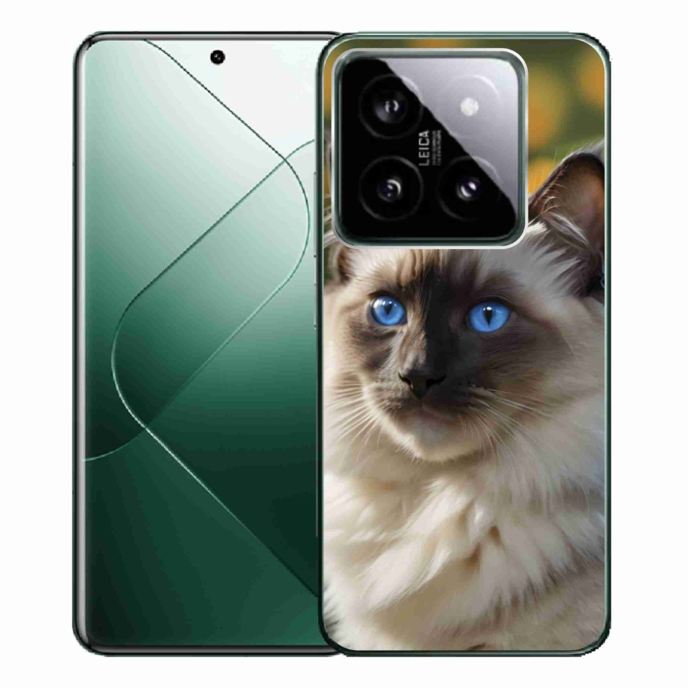 Gélový kryt mmCase na Xiaomi 14 Pro - biely ragdoll