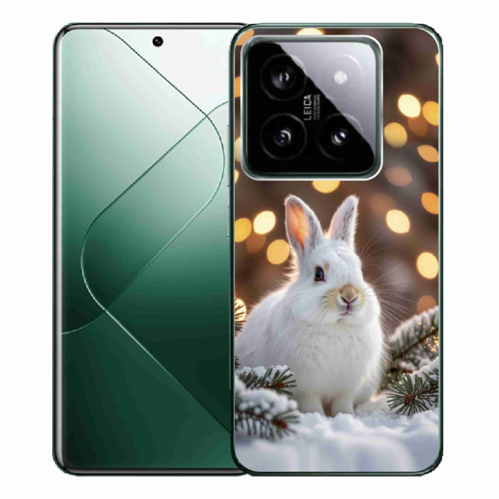Gélový kryt mmCase na Xiaomi 14 Pro - biely zajac