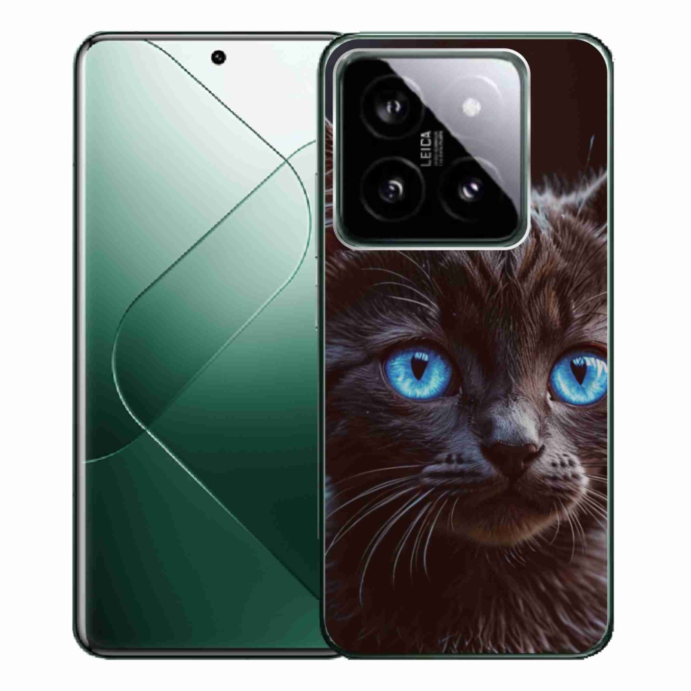 Gélový kryt mmCase na Xiaomi 14 Pro - čierne mačiatko 2