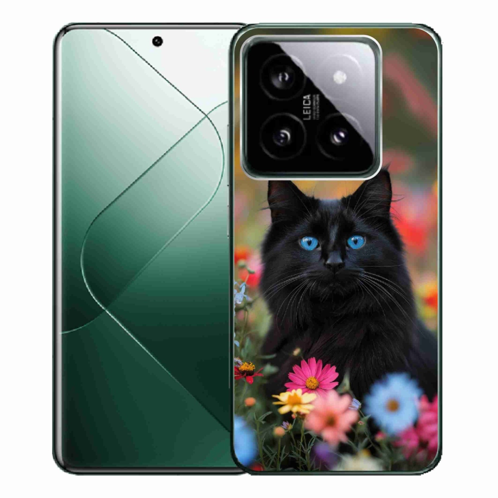 Gélový kryt mmCase na Xiaomi 14 Pro - čierne mačiatko 4
