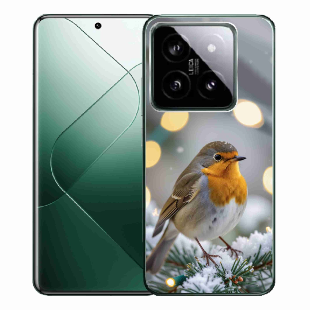 Gélový kryt mmCase na Xiaomi 14 Pro - červienka v zime