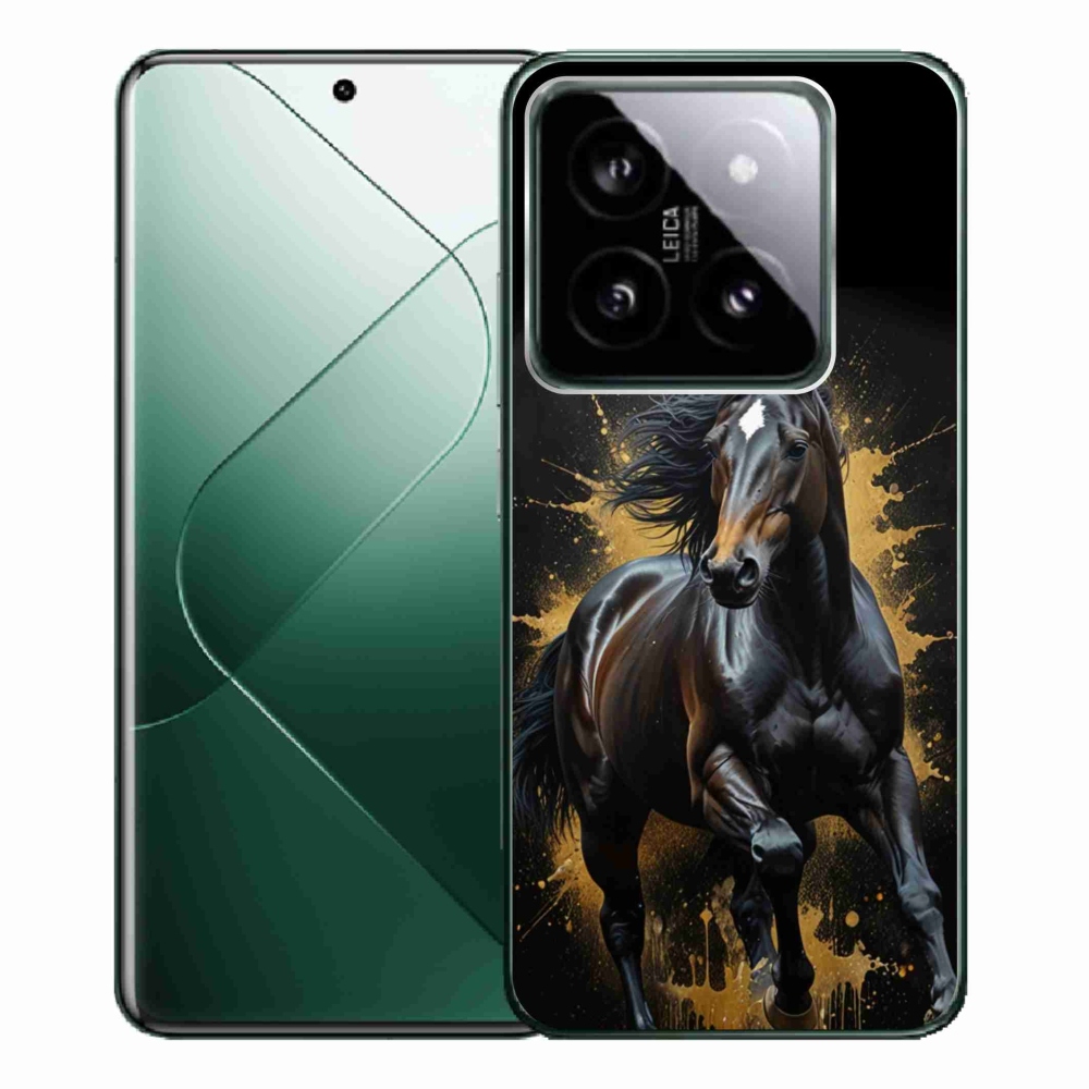 Gélový kryt mmCase na Xiaomi 14 Pro - elegantný čierny žrebec