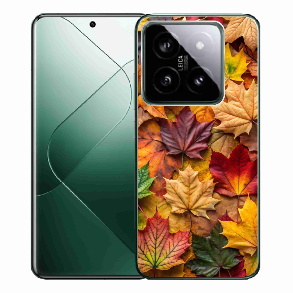 Gélový kryt mmCase na Xiaomi 14 Pro - javorové listy 2
