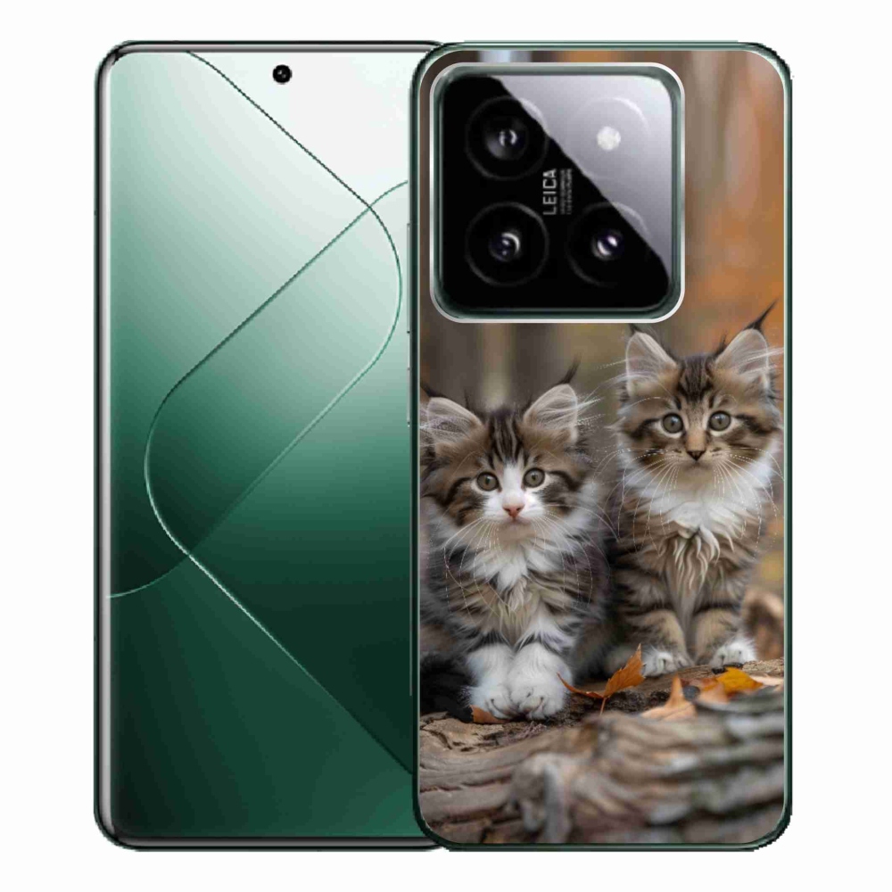 Gélový kryt mmCase na Xiaomi 14 Pro - mačacie duo 3