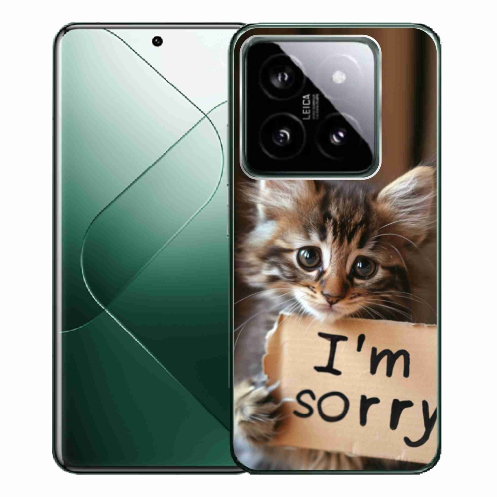 Gélový kryt mmCase na Xiaomi 14 Pro - mačacie ospravedlnenie