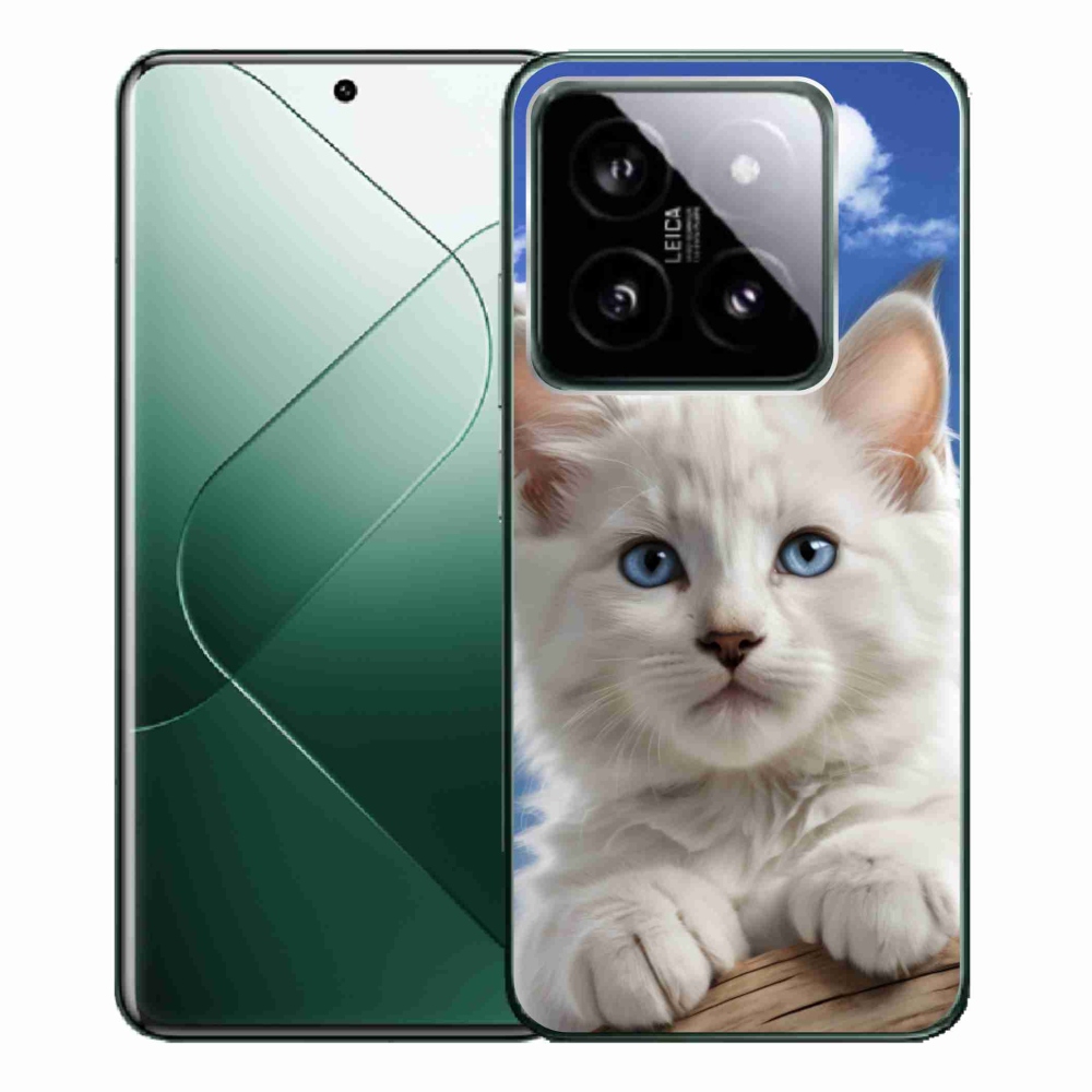 Gélový kryt mmCase na Xiaomi 14 Pro - mačiatko a oblaky