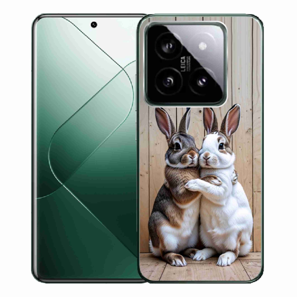 Gélový kryt mmCase na Xiaomi 14 Pro - králičie pár